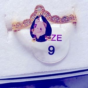 NWT Bomb Party RBP2940 Size 9 Amethyst Crown Ring